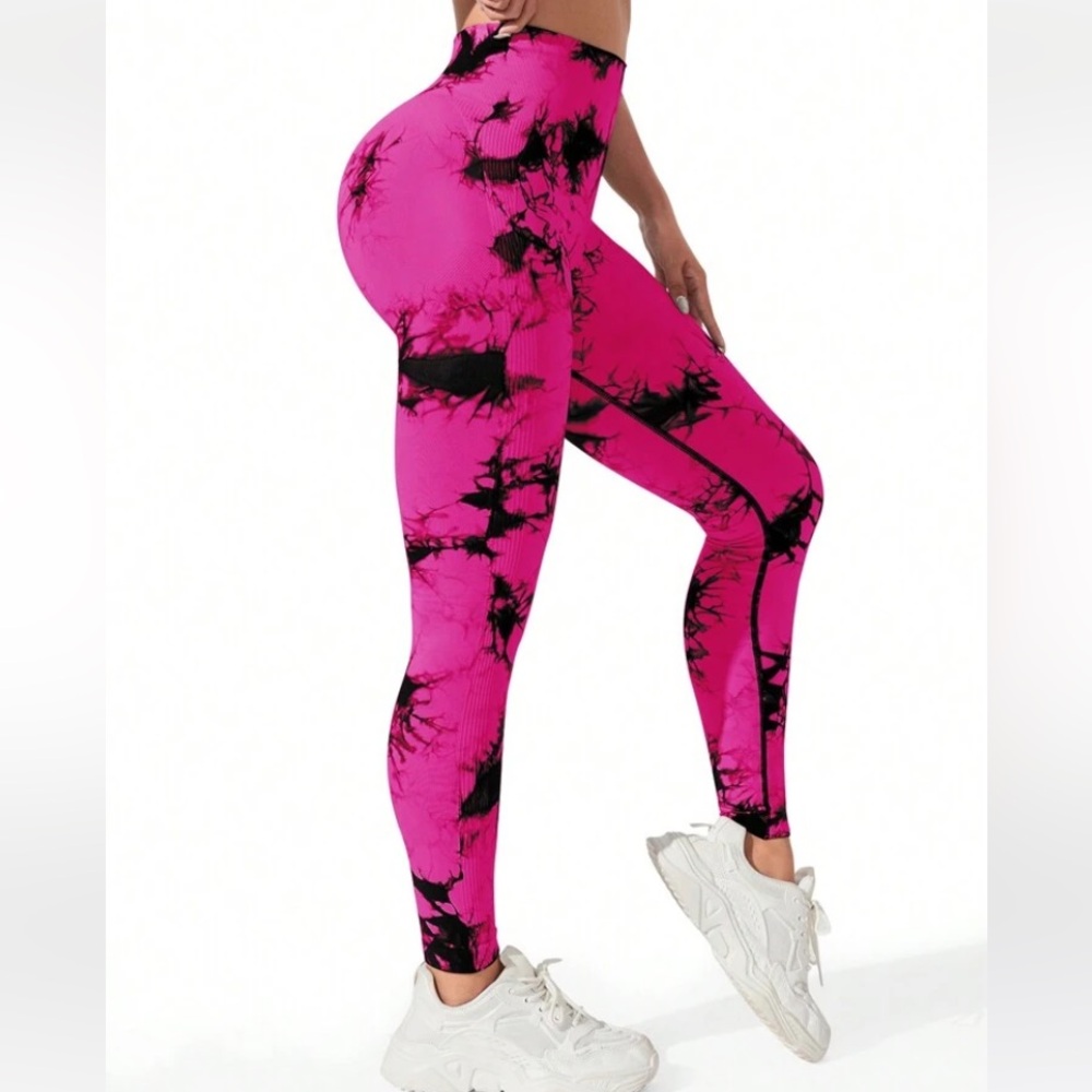 Pink and Black Leggings